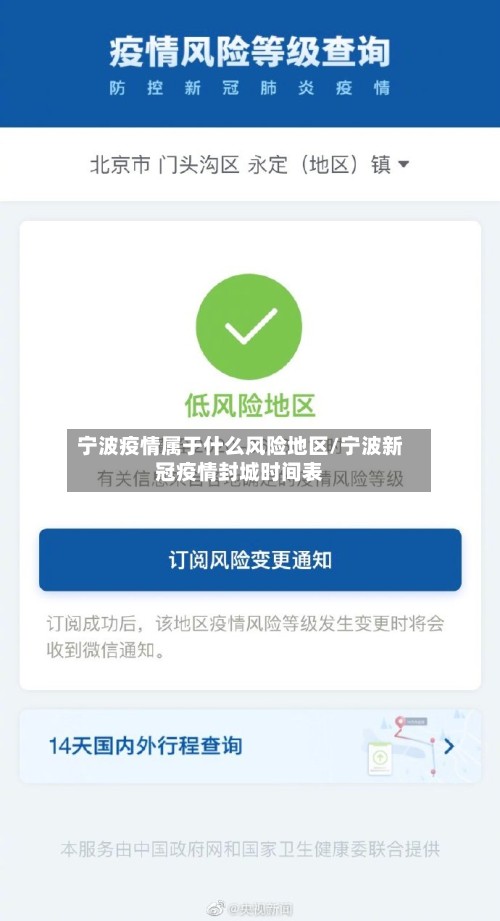 宁波疫情属于什么风险地区/宁波新冠疫情封城时间表-第2张图片
