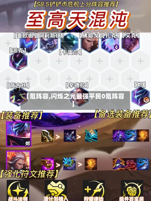 【氪阵容,闪烁之光最强平民0氪阵容】