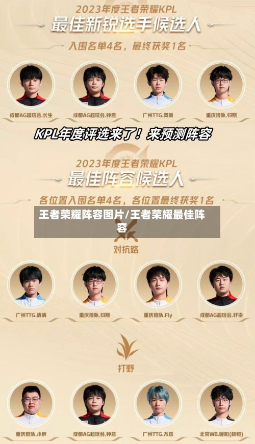 王者荣耀阵容图片/王者荣耀最佳阵容