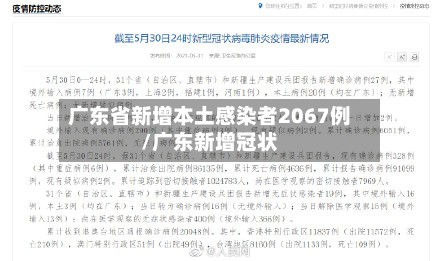 广东省新增本土感染者2067例/广东新增冠状
