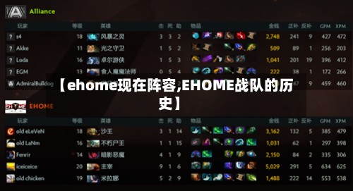 【ehome现在阵容,EHOME战队的历史】