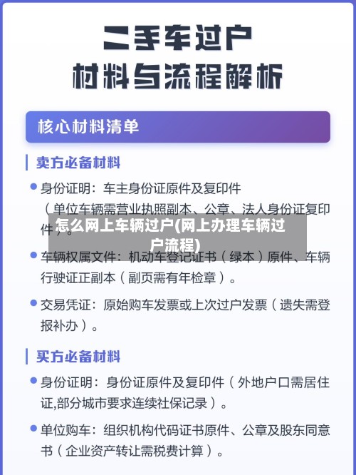 怎么网上车辆过户(网上办理车辆过户流程)