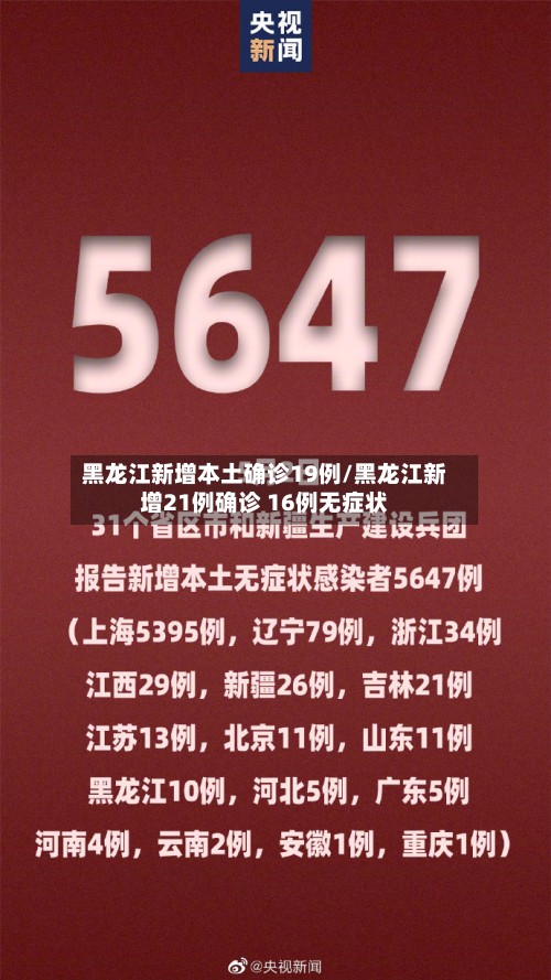 黑龙江新增本土确诊19例/黑龙江新增21例确诊 16例无症状