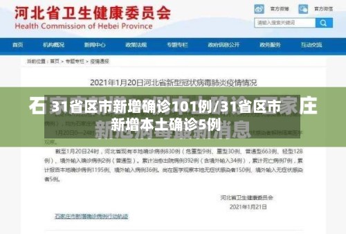 31省区市新增确诊101例/31省区市新增本土确诊5例