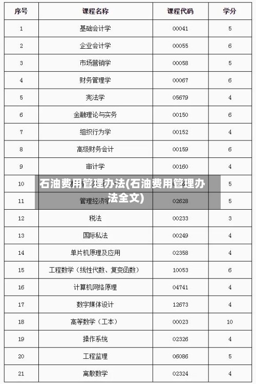 石油费用管理办法(石油费用管理办法全文)