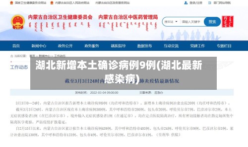湖北新增本土确诊病例9例(湖北最新感染病)