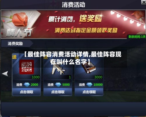 【最佳阵容消费活动详情,最佳阵容现在叫什么名字】
