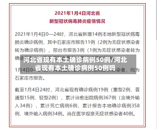 河北省现有本土确诊病例50例/河北省现有本土确诊病例50例吗-第3张图片