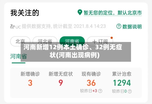 河南新增12例本土确诊、32例无症状(河南出现病例)-第2张图片