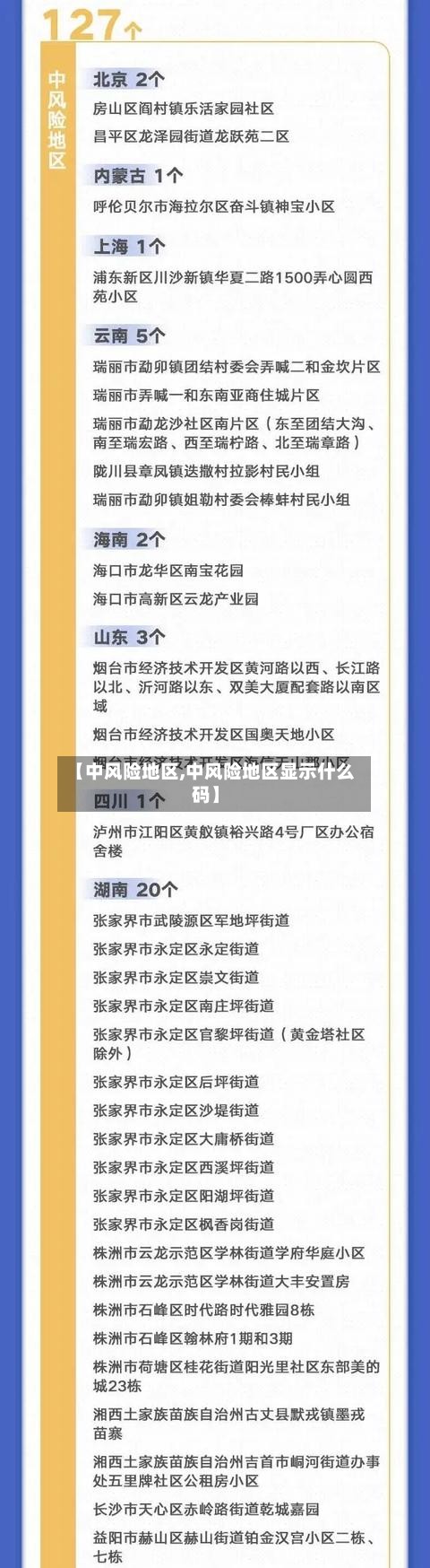 【中风险地区,中风险地区显示什么码】-第2张图片