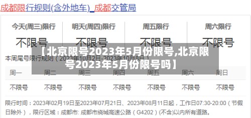 【北京限号2023年5月份限号,北京限号2023年5月份限号吗】-第2张图片