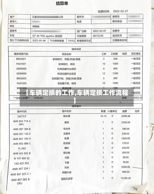 【车辆定损的工作,车辆定损工作流程】