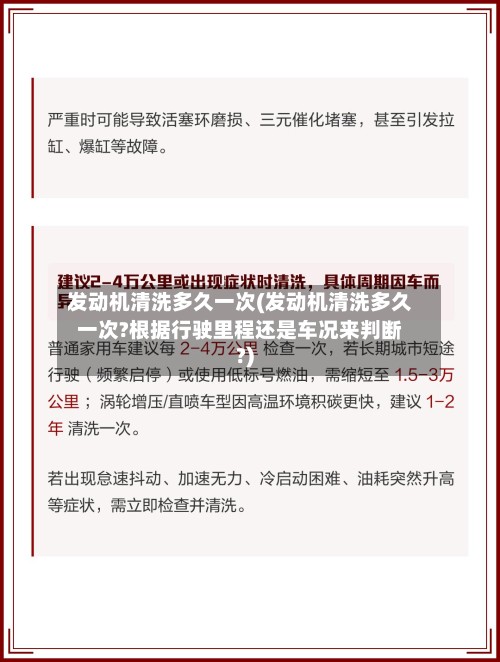 发动机清洗多久一次(发动机清洗多久一次?根据行驶里程还是车况来判断?)