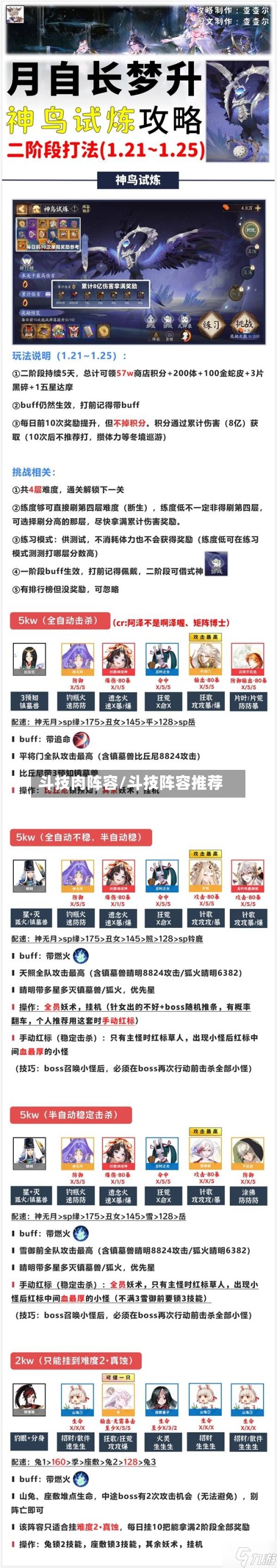 斗技肉阵容/斗技阵容推荐