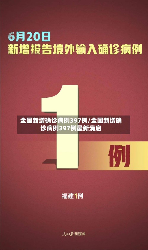 全国新增确诊病例397例/全国新增确诊病例397例最新消息-第3张图片