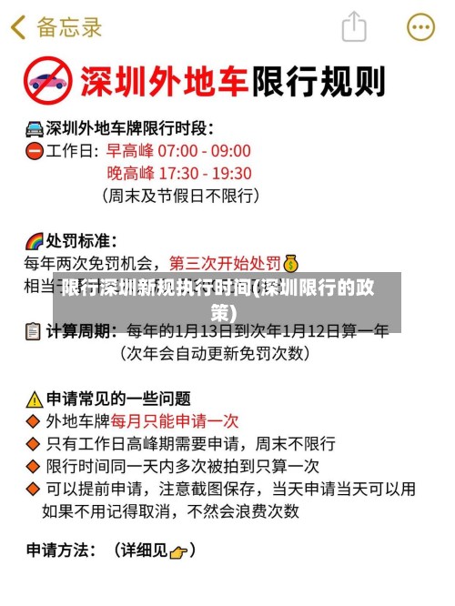 限行深圳新规执行时间(深圳限行的政策)