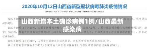 山西新增本土确诊病例1例/山西最新感染病