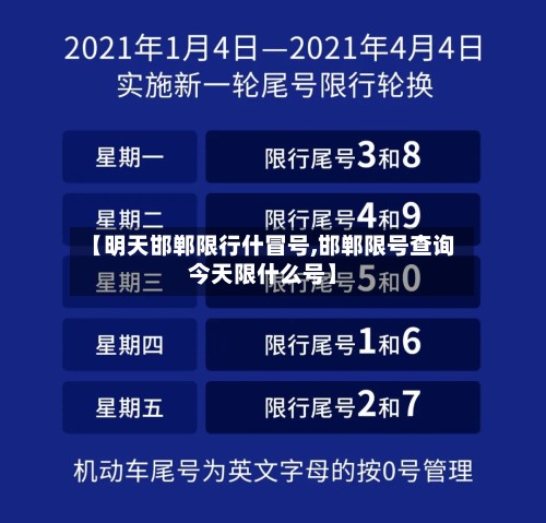 【明天邯郸限行什冒号,邯郸限号查询今天限什么号】