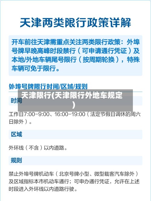 天津限行(天津限行外地车规定)-第2张图片