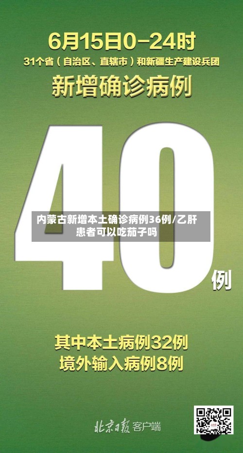 内蒙古新增本土确诊病例36例/乙肝患者可以吃茄子吗