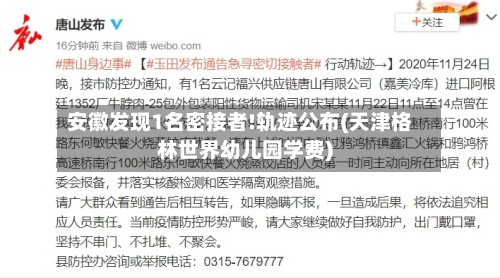 安徽发现1名密接者!轨迹公布(天津格林世界幼儿园学费)-第2张图片