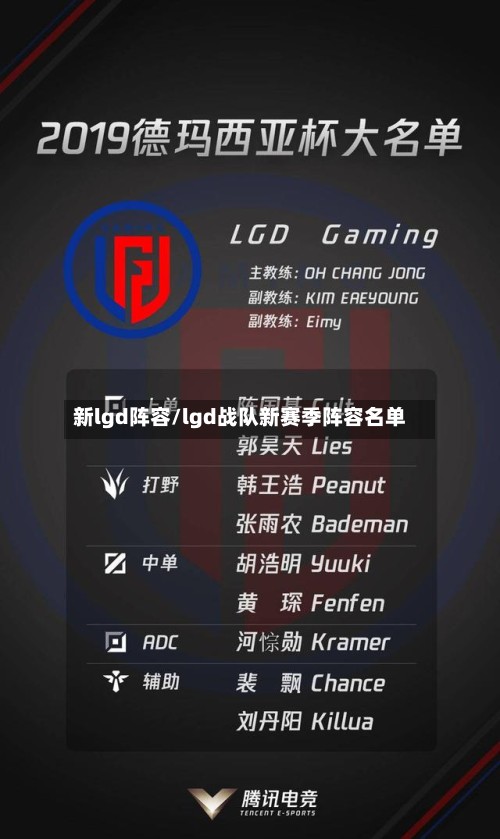 新lgd阵容/lgd战队新赛季阵容名单-第2张图片