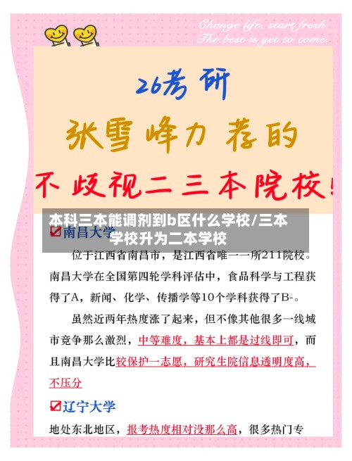 本科三本能调剂到b区什么学校/三本学校升为二本学校-第3张图片