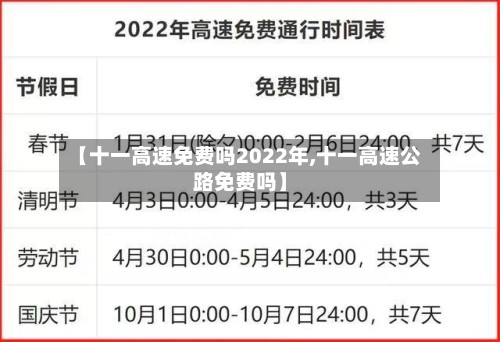 【十一高速免费吗2022年,十一高速公路免费吗】-第3张图片