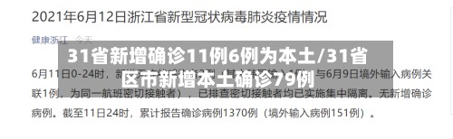 31省新增确诊11例6例为本土/31省区市新增本土确诊79例-第3张图片