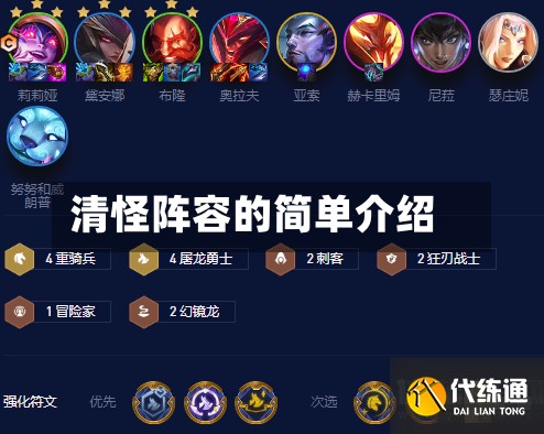 清怪阵容的简单介绍