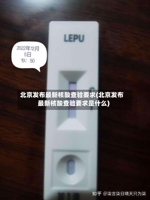 北京发布最新核酸查验要求(北京发布最新核酸查验要求是什么)-第3张图片